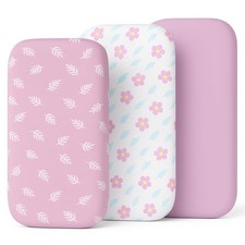 3-Pack Organic Jersey Cotton Bassinet Fitted Sheets   Fits 32 x 16 x 4 Inch P...