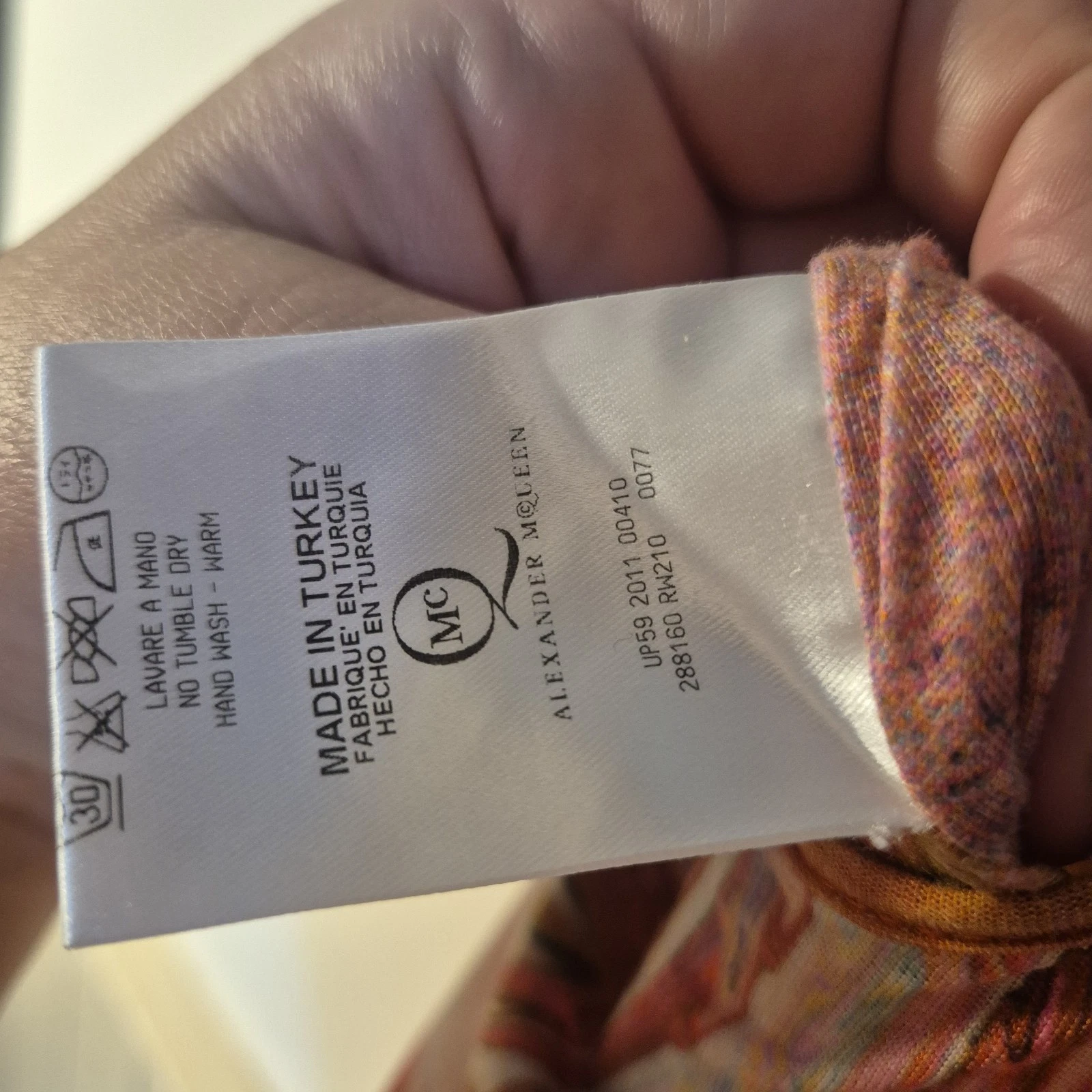 Abito tubino MCQ By Alexander McQueen tie dye donna taglia IT 40 UK 12 rosa