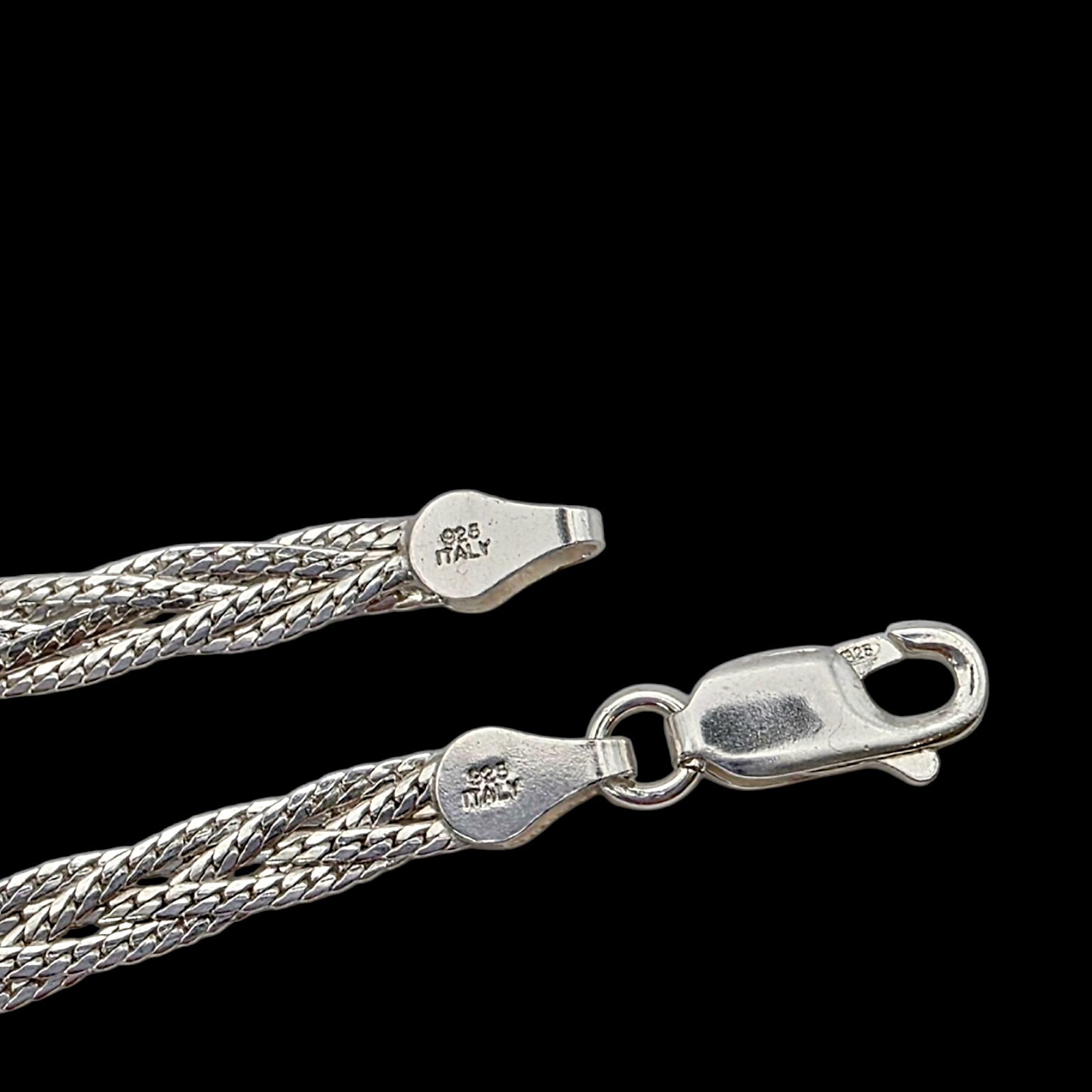 925 Solid Sterling Silver Wheat Chain Necklace 3.… - image 4