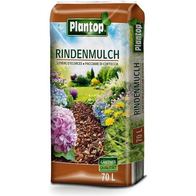 Plantop Rindenmulch Gärtner Qualität 10-40 mm Dekormulch Garten Mulch 70 Liter