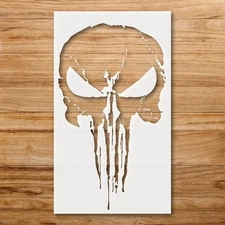 Punisher Skull Custom Painting Stencil for DIY Projects - StencilAir