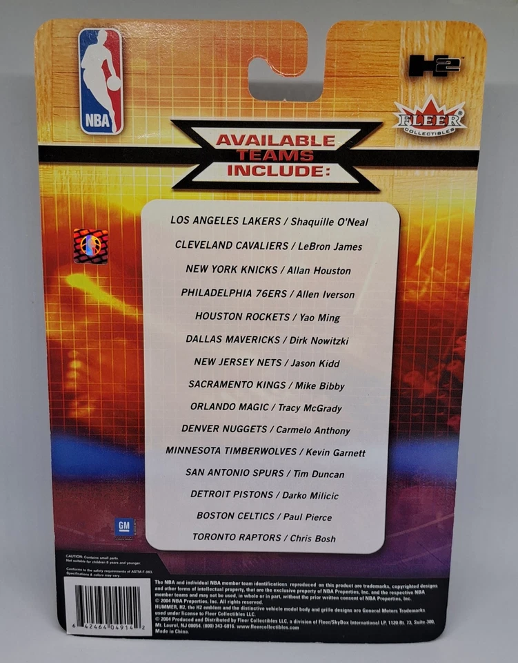 Tarjeta de novato de la NBA Fleer Collectibles Carmelo Anthony 2003-04 Hummer Die-Cast Foto 2 de 2