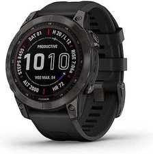 Garmin Fenix 7 Sapphire Solar Black DLC Multisport GPS Watch 47mm Black