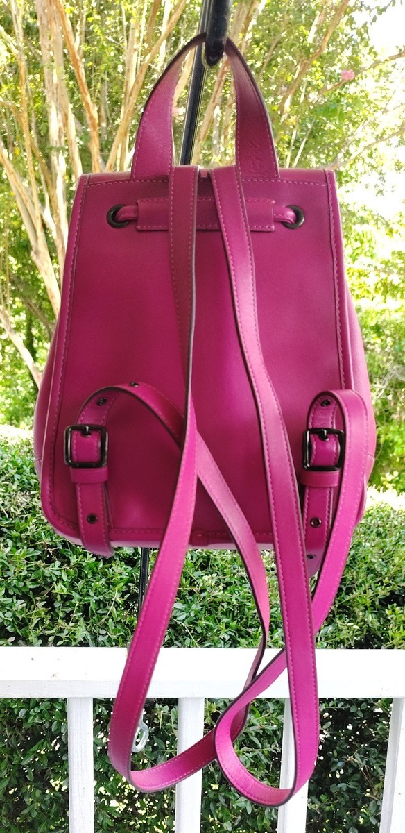 Coach Small 3334 Hot Pink Leather Turnlock Limited Edition