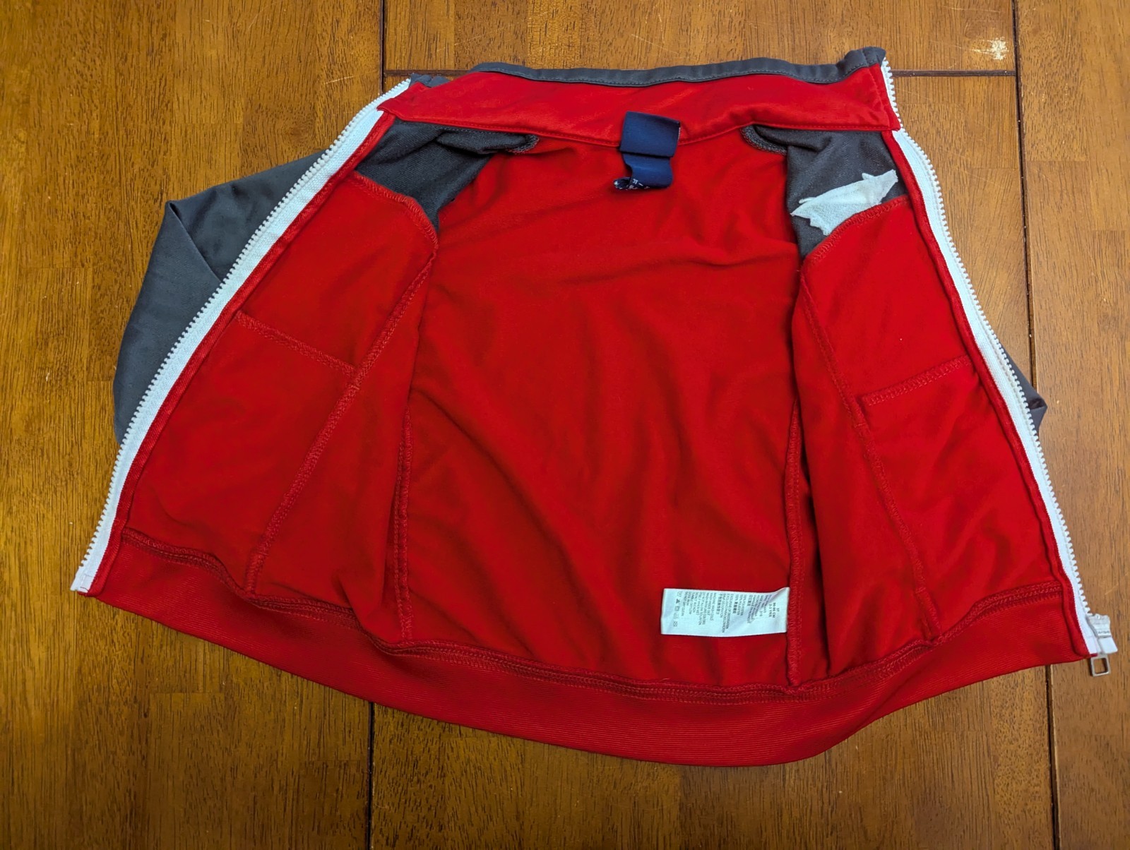 SACAI X NIKE Giacca Nike 3T bambino ragazzo Futura tricot pista grigio ardesia rosso tasche full zip