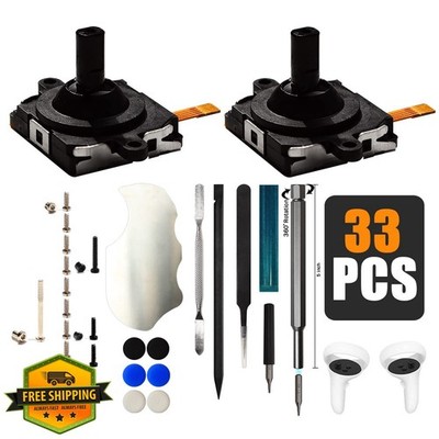 iParto 2x Quest 2 Joystick Replacement Controller w/ Tools