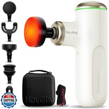 HEYCHY Mini Massage Gun Deep Tissue with Heat, Portable Percussion Muscle Mas