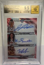 2024 Bowman Best JuJu Watkins/Kennedy Smith/Kiki Iriafen Triple Auto # 4/25 USC
