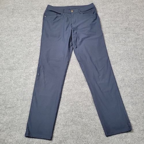 Lululemon Men Pants 32 Blue ABC Active Straight Stretch Wicking Casual 32x32 A3*