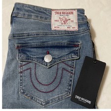 True Religion Becca Mid Rise Flat Bootcut Jeans Light Autumn Walk Wash Size 29