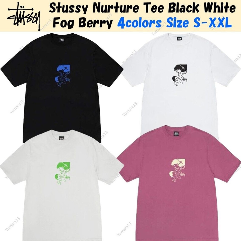 Camiseta Stussy Nurture negra, blanca y baya de niebla, 4 colores, tallas S...