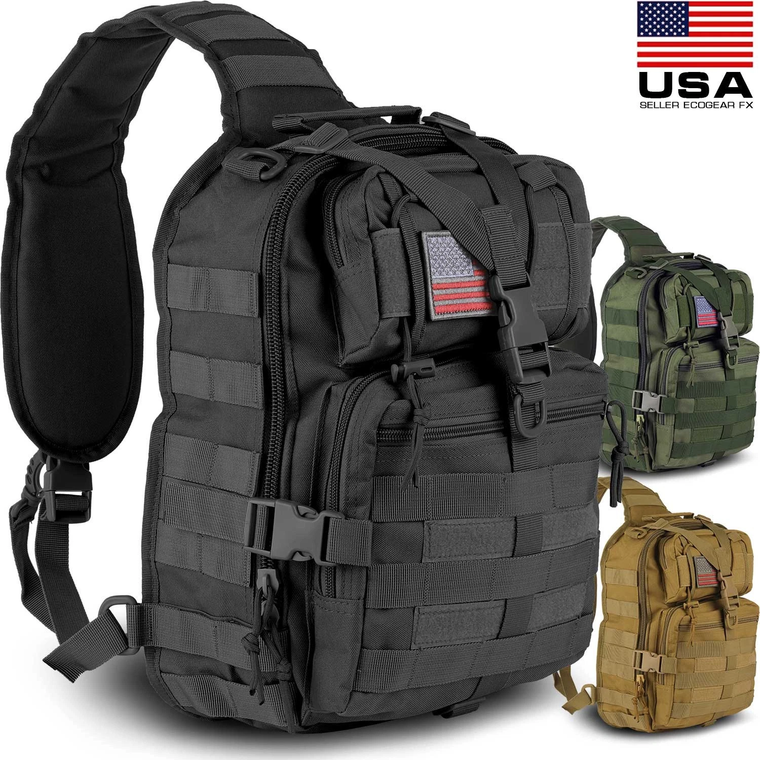 Tactical Sling Bag Pack Range Bag Military Rover Assault Shoulder Backpack Molle
Opens in a new wind