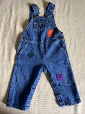 Vintage OshKosh B  Gosh Vestbak Denim Overalls Baby 18 Months Made in USA VTG