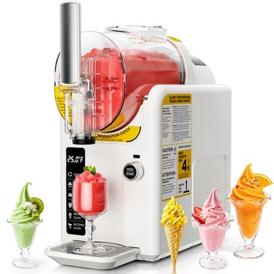2 IN1 88oz Slushy Ice Cream Maker Slushie Machine Self Cleaning for Home Frappés