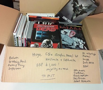 65x Huge GRAPHIC NOVELS lot DC Image IDW Batman Superman Walking Dead Alan Moore