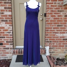 Vintage Blondie & Me Sequin Babydoll Mesh Maxi Dress Purple 90s Whimsigoth Fairy