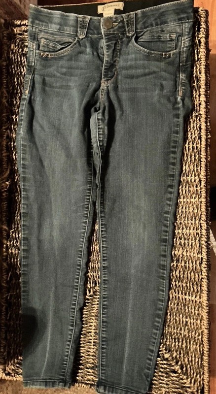 Democracy Womens Ab Technology Stretch Skinny Blue Ankle Jeans size 10 (32x27)