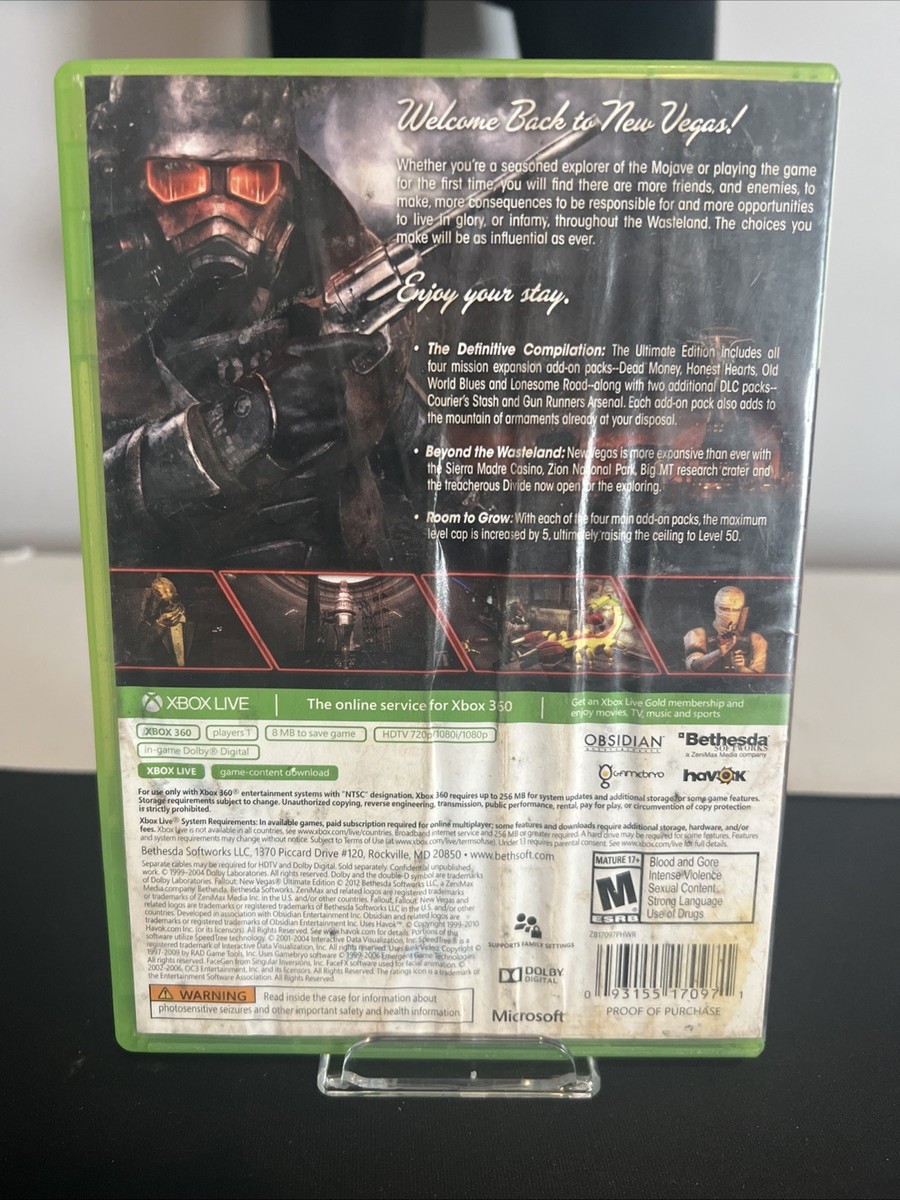 Fallout New Vegas Ultimate Edition Xbox 360 Gamestop Exclusive | eBay