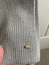 Ted Baker Grey Tight Knit Scarf 72” X 10” VGC