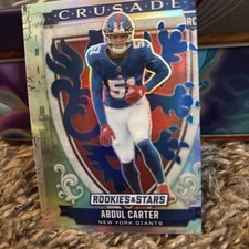 2025 Panini Rookies & Stars Crusade Abdul Carter #24 Silver (RC) Error Card Cut