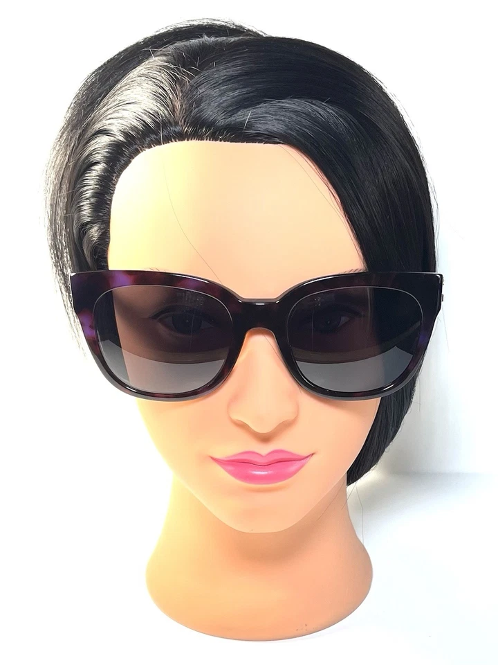 NUEVAS GAFAS DE SOL JUDITH LEIBER inscritas diamantes de imitación marrón púrpura + estuche JL1666 Foto 3 de 4