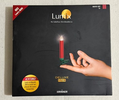 Krinner Lumix Deluxe Mini Basis-Set ROT 14 kabellose Weihnachtskerzen