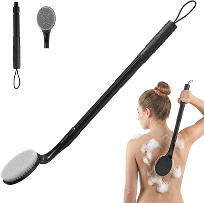 #ad Back Scrubber for Shower25quot; Long Handle Shower Brush for Body Exfoliator and $15.35
