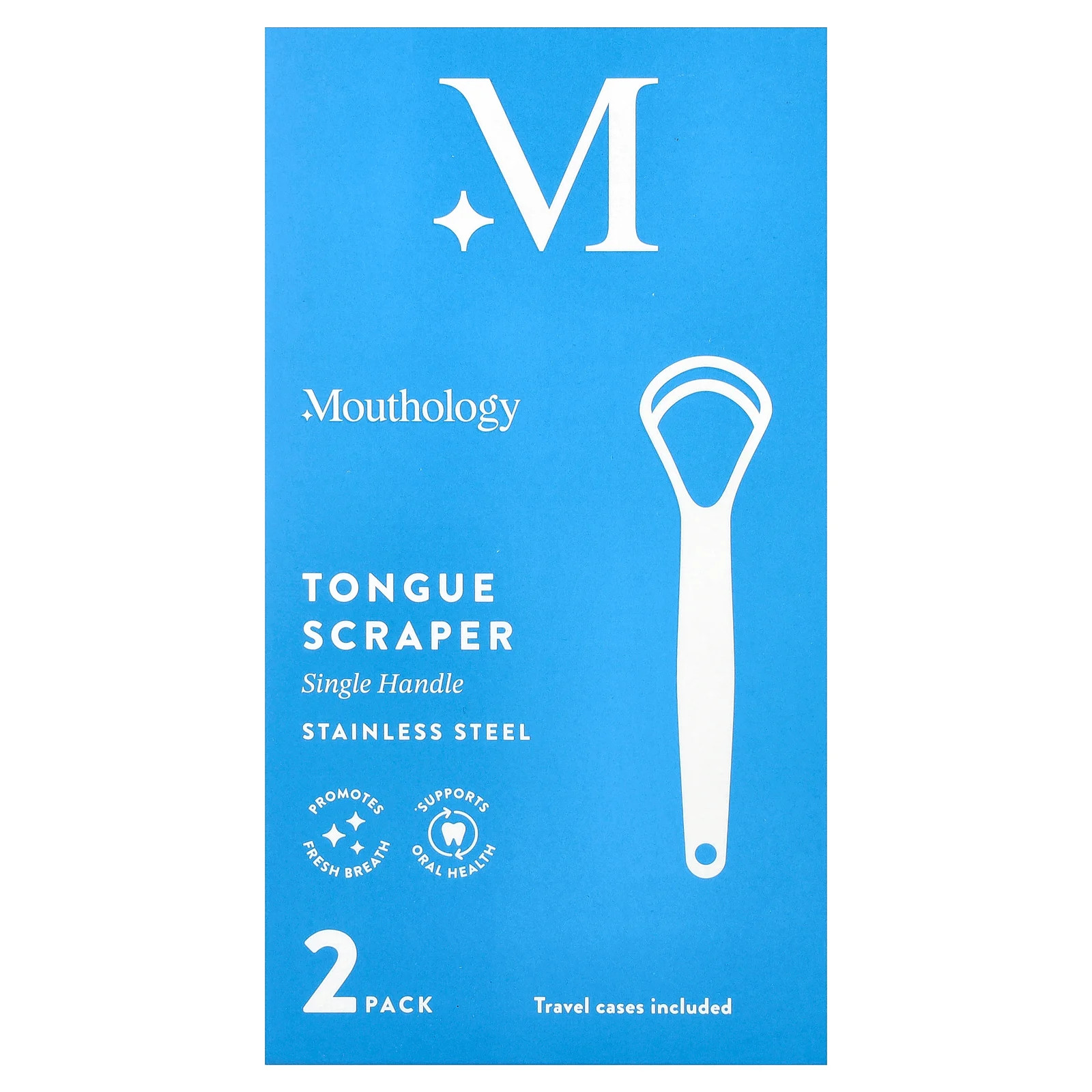 Скребки для языка из нержавеющей стали в дорожных футлярах 2 штуки 2990₽