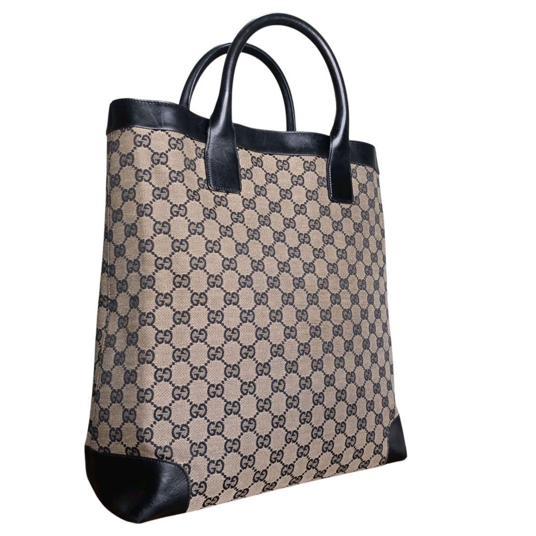 Gucci GG Supreme Leather Tote Bag Spacious A4 PC Storage Pre-Owned