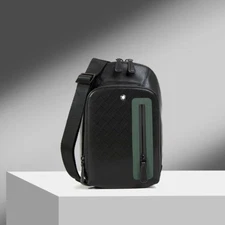 MB Men Exquisite MB Black Leather Shoulder Bag Top Quality Fashion #199182 US