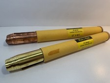 2 Maid-O-Metal 36 GA Decorator Foil Copper  Brass Tooling Foil Rolls Partial