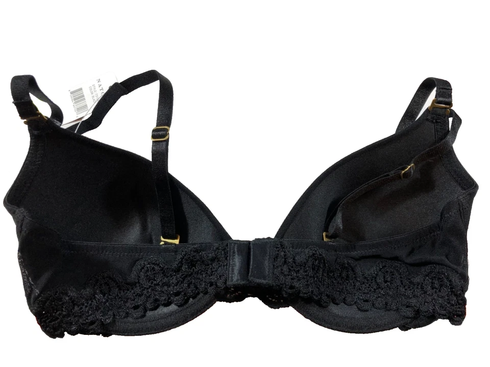 Sujetador Natori Negro Bliss Perfection Correas Ajustables Malla 34B Nuevo con Etiquetas Foto 3 de 4