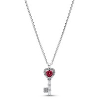 Pandora Schmuck Damen-Halskette SchlüSsel Erhabenes Herz 394392C01-45