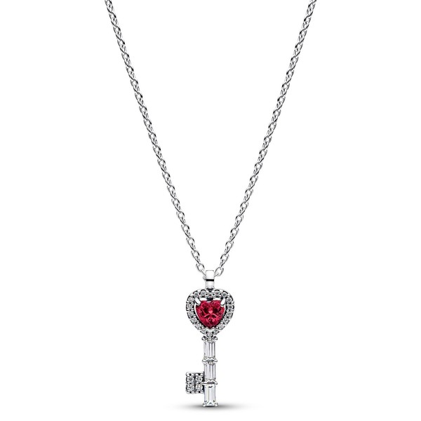 Pandora Schmuck Damen-Halskette SchlüSsel Erhabenes Herz 394392C01-45-image