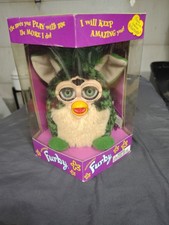 F3 Vintage 1998 Tiger Electronics Furby Turtle Green Tan Blue Eyes New Sealed