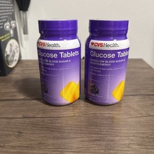 2 Pack Of CVS Glucose Tablets Grape Flavor - 50 Tablets - Exp 10/28