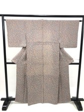 Kimono Pure Silk Elegant Purple Small Pattern Used Recycled Japan