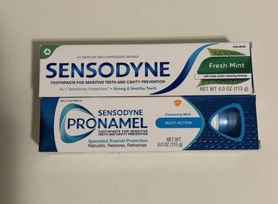 2 Pack Sensodyne Toothpaste - 1 Fresh Mint & 1 Pronamel Cleansing Mint