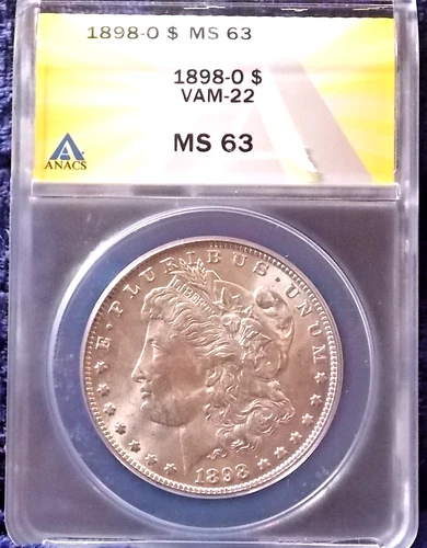 1898-O  MORGAN DOLLAR *BLAST WHITE*  MS-63   VAM-22  *ONLY 5 GRADED HIGHER!*