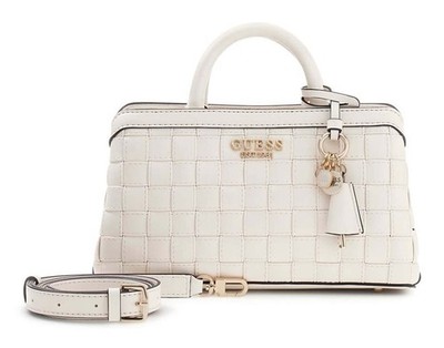 GUESS Sandy Girlfriend Satchel S Handtasche Tasche Cream White creme Neu