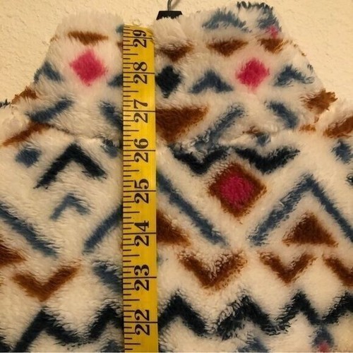 Eddie Bauer Women's XL Multi Color Teddy Sherpa Faux Fur 1/4 zip Pullover Jacket - Picture 16 of 16