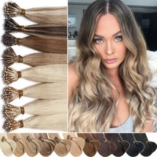 Balayage Nano Ring Tips 100 Remy Real Human Hair Extensions Micro Loop Beads 1G