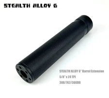 STEALTH ALLOY  Muzzle Brake Aluminum CNC Extension Tube for AEG GBB 5/8 x24