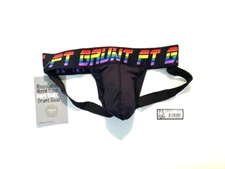 FORT TROFF  Size S  Grunt PRIDE Athletic Supporter- Black/PRIDE Colors  - Jock