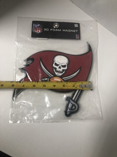 NFL 3-D Foam Magnet Home Office Bar Decor - Made in USA Tampa Bay Buccaneers  - Picture 7 of 8