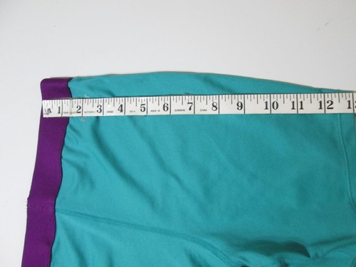 Nike Youth Girls Womens Size XL Biker Shorts Teal Breathable Stretch Logo Active - Picture 5 of 7