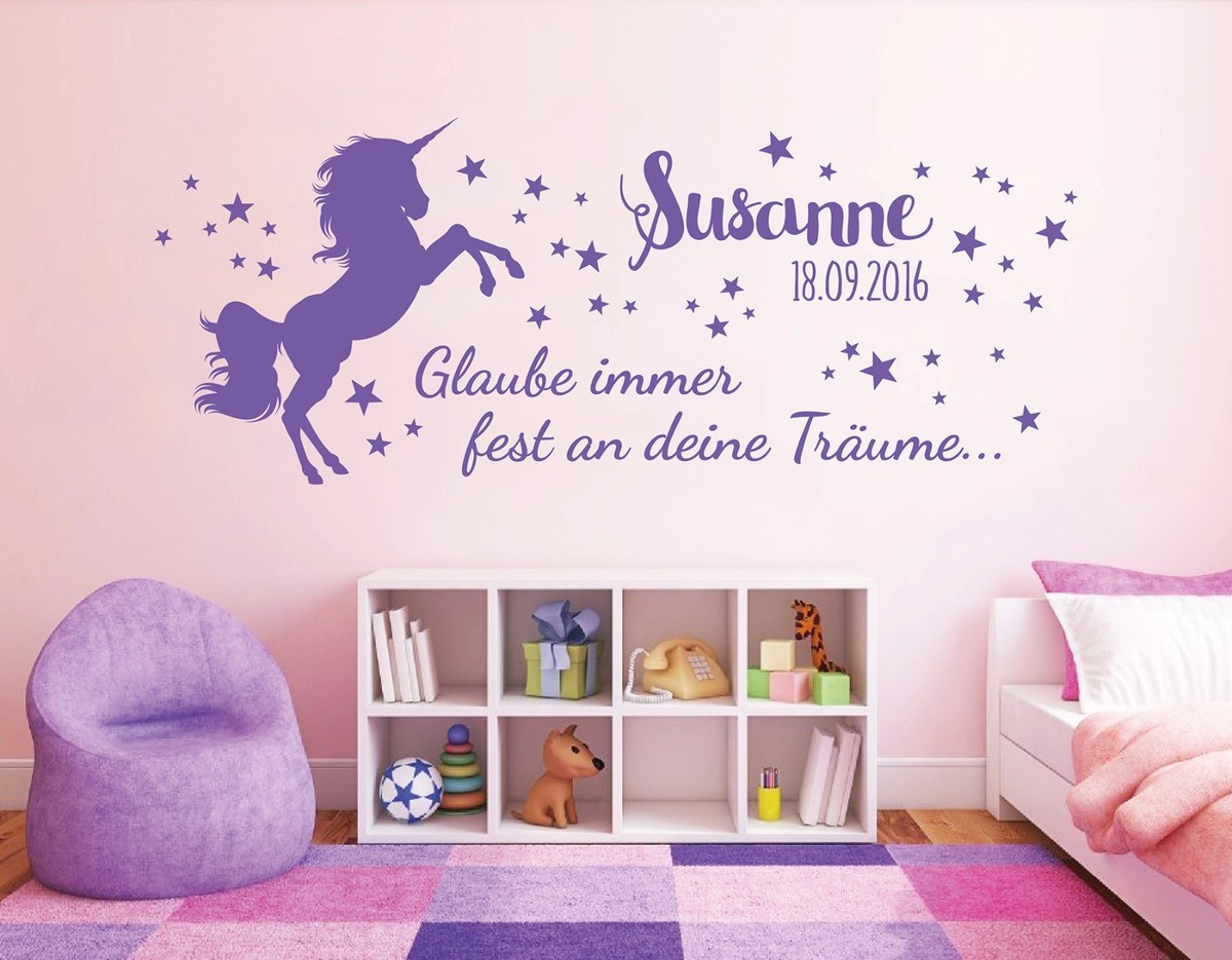 Timalo Wandtattoo Kinderzimmer – 'Glaube An Wunder' Mit Fee & Schmetterlingen, 160x58 Cm, Rot