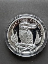 AUSTRALIA 2012 KOOKABURRA HIGH RELIEF 1 OZ SILVER PROOF!