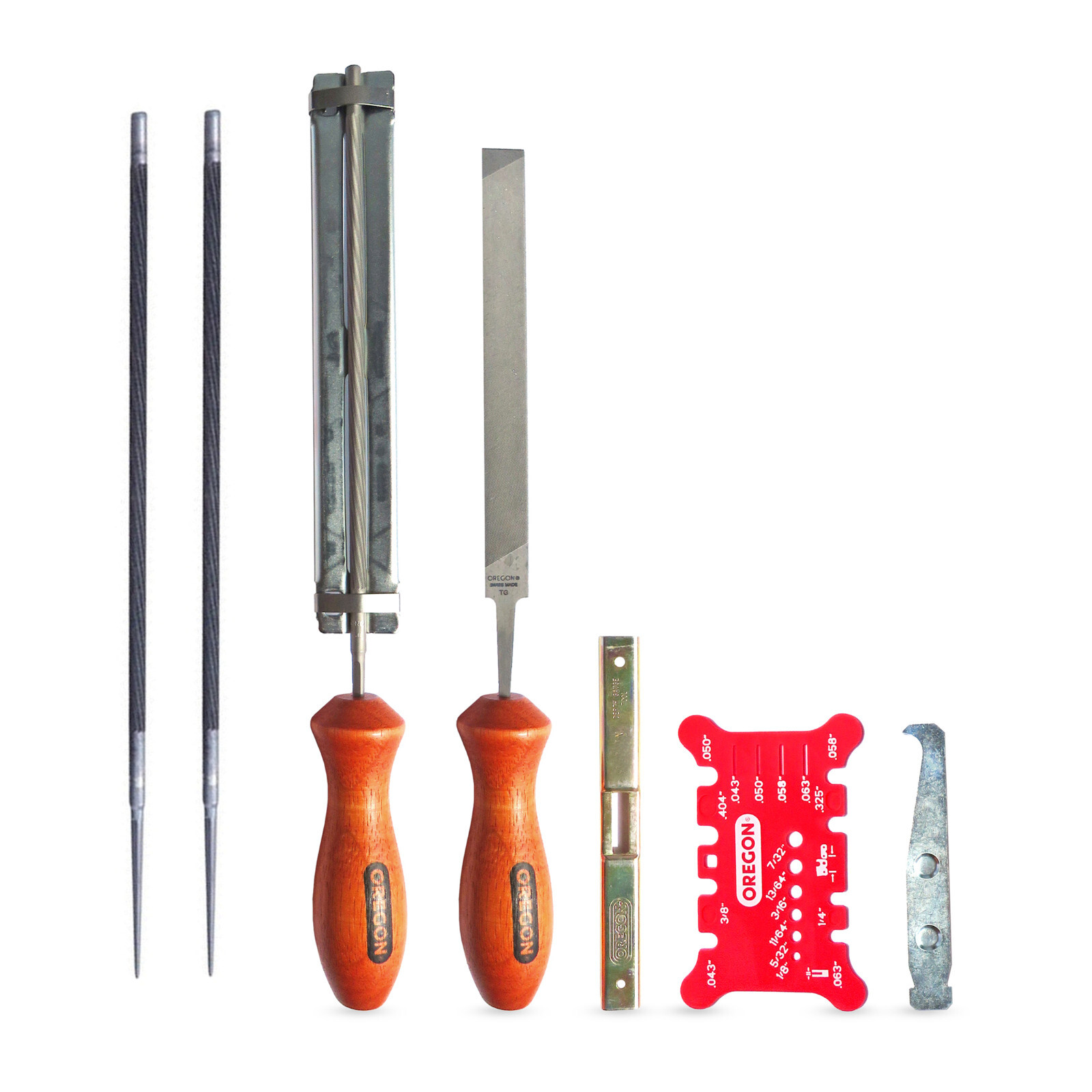 OREGON CHAIN SHARPENING CHAINSAW FILING KIT IN POUCH 11/64"" 4.5mm +2 EXTRA FILES