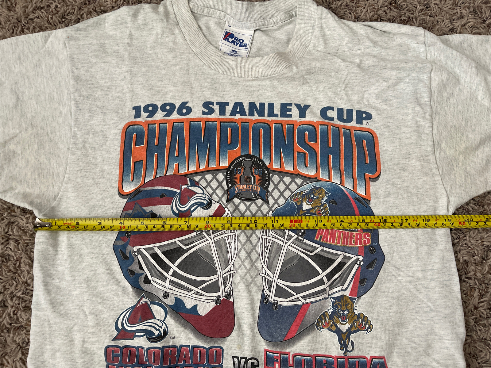 MishMashDenver Vintage 1996 NHL Colorado Avalanche Stanley Cup Champions Original Team Caricature Tee - Medium